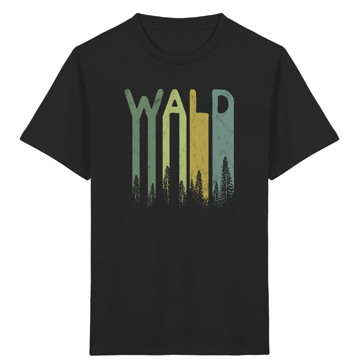 Wald Retro Forst Schriftzug - Kids Organic Shirt