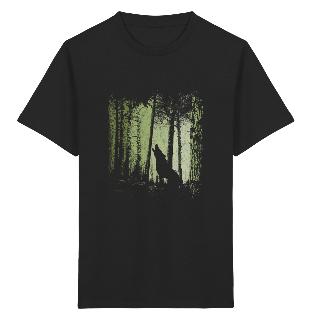 Einsamer Wolf im Zwielicht Wald  - Kids Organic Shirt