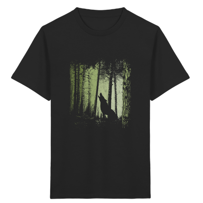 Einsamer Wolf im Zwielicht Wald  - Kids Organic Shirt