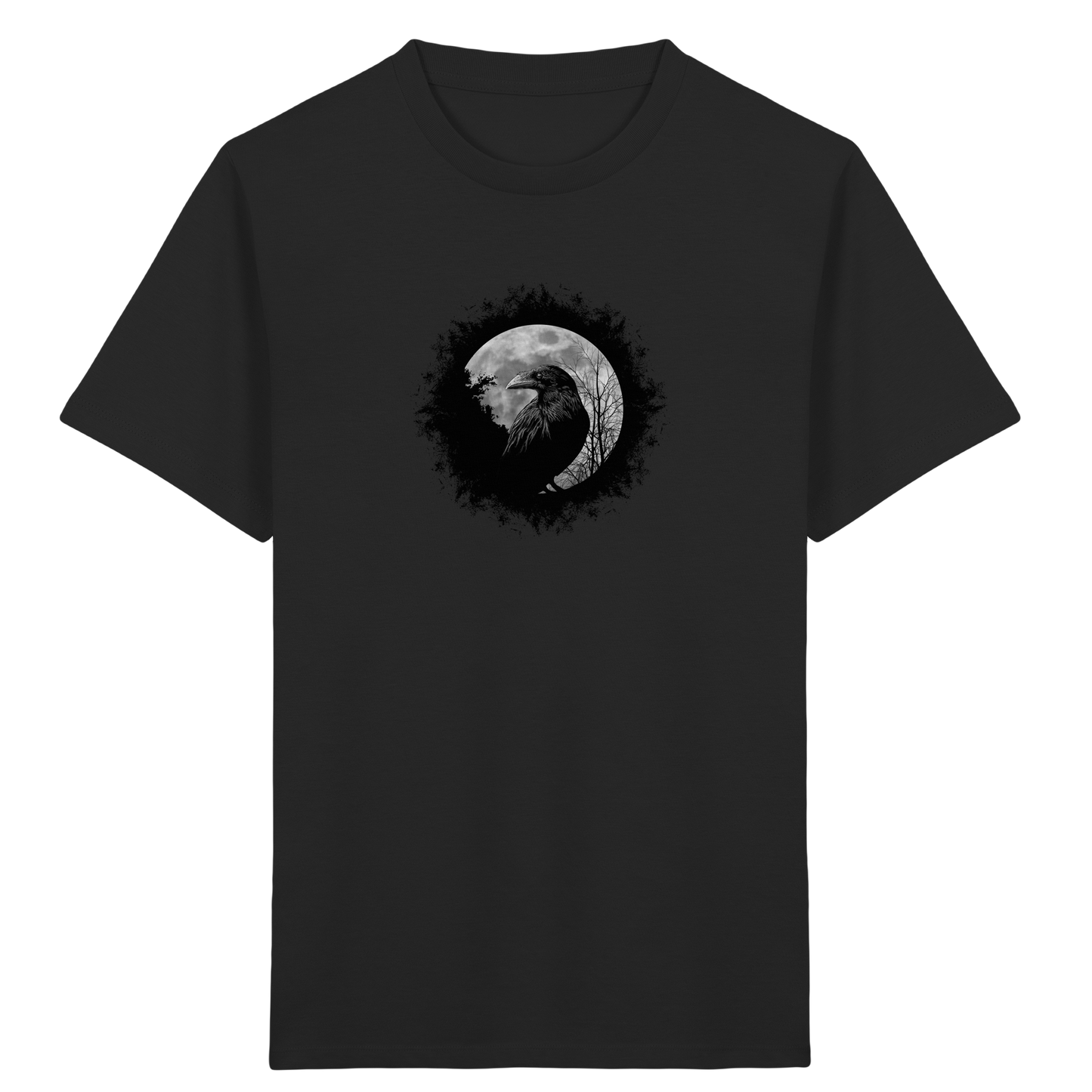 Schwarzer Rabe bei Vollmond  - Kids Organic Shirt