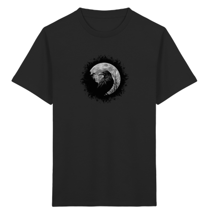 Schwarzer Rabe bei Vollmond  - Kids Organic Shirt