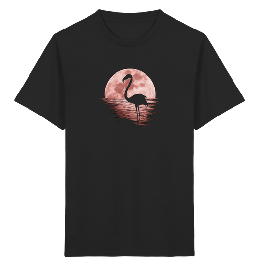 Rosa Vollmond Flamingo - Kids Organic Shirt