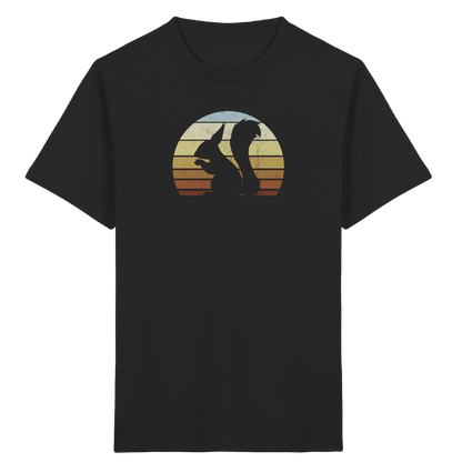 Retro Eichhörnchen Silhouette - Kids Organic Shirt