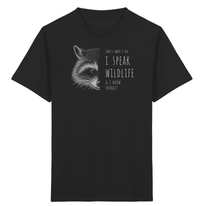 I Speak Wildlife And I Know Waschbär - Kids Organic Shirt