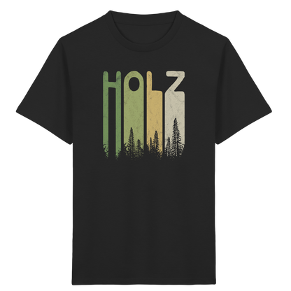 Holz Retro Wald Schriftzug - Kids Organic Shirt