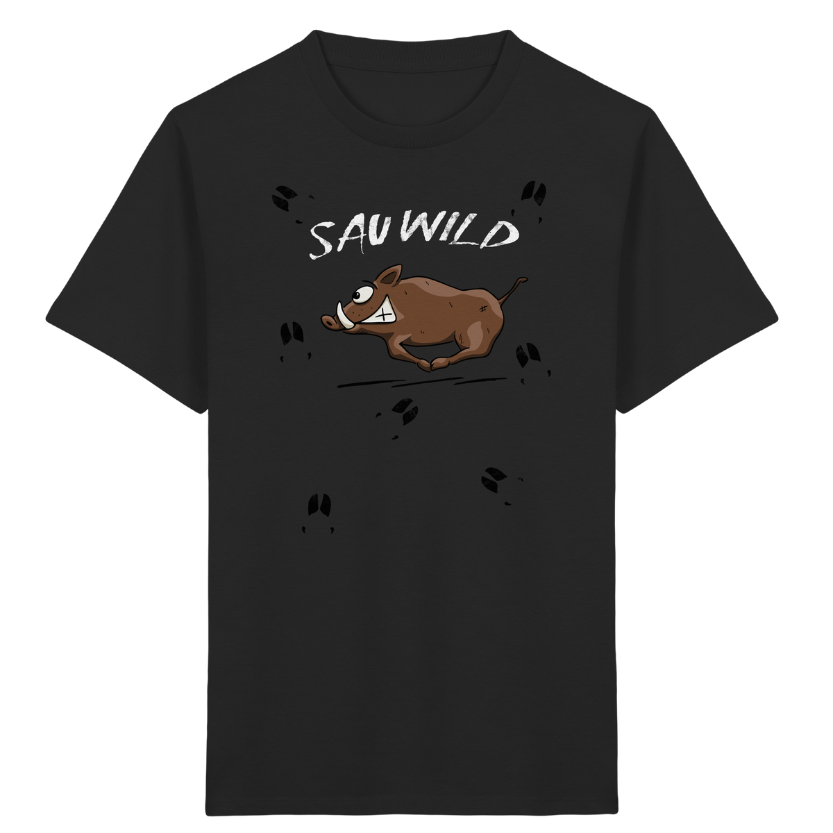 Sauwild wilde Sau | Wildschwein Keiler - Kids Organic Shirt