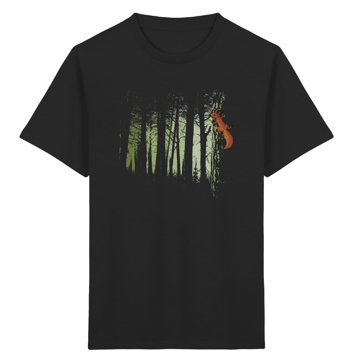 Eichhörnchen im Zwielicht-Wald - Kids Organic Shirt