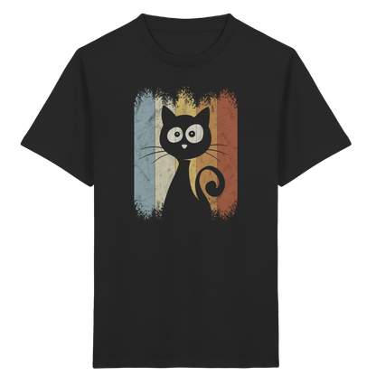 Retro Katze Silhouette - Kids Organic Shirt
