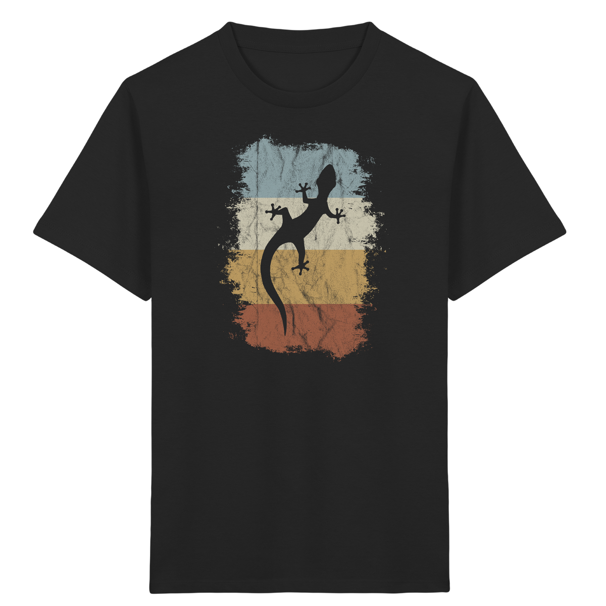 Retro Gecko Salamander Silhouette - Kids Organic Shirt