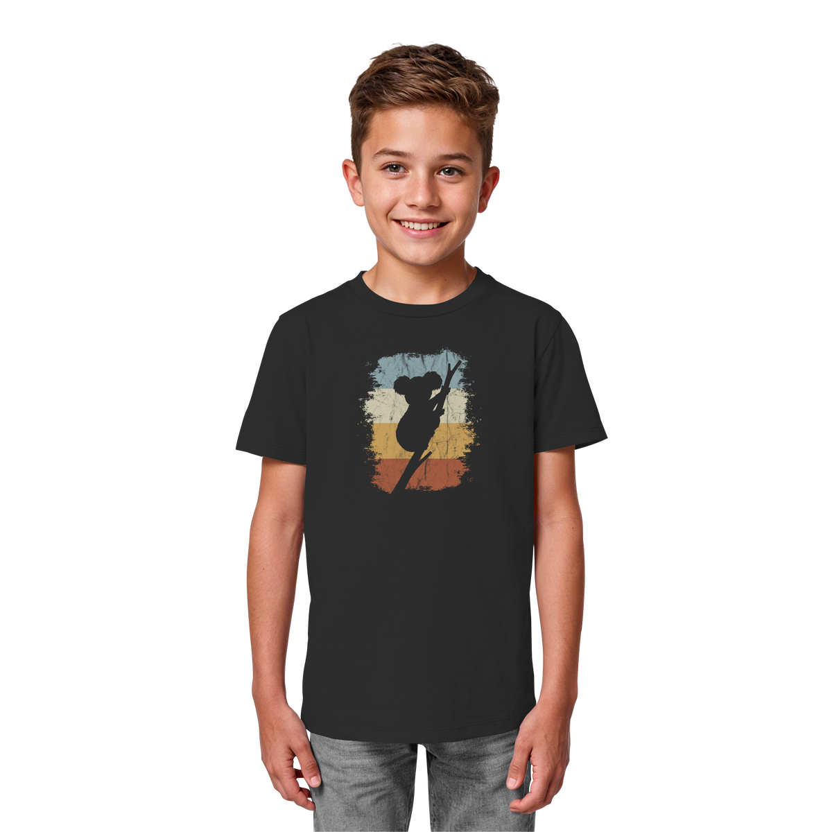 Retro kletternder Koala-Bär - Kids Organic Shirt