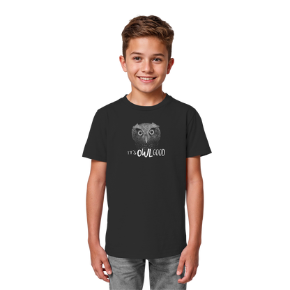 OWL Good | Kritzel-Kunst-Eule - Kids Organic Shirt
