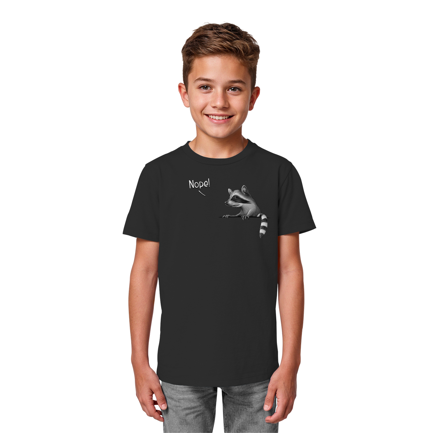 Nope! Frecher verwegener Waschbär - Kids Organic Shirt