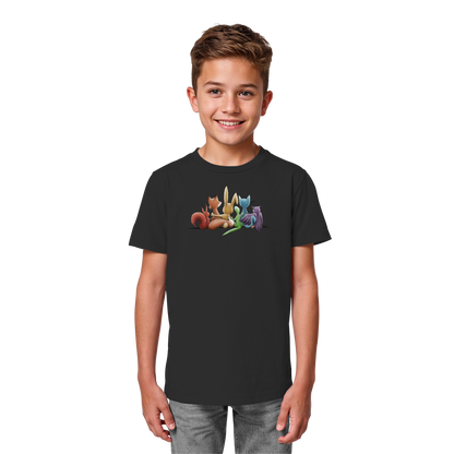 Regenbogen Tiere für Freundschaft, Toleranz und Vielfalt - Kids Organic Shirt