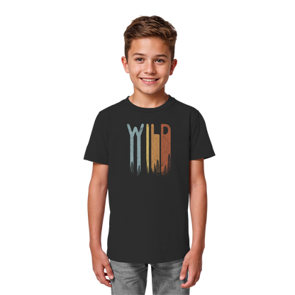 Wild Retro Schriftzug - Kids Organic Shirt
