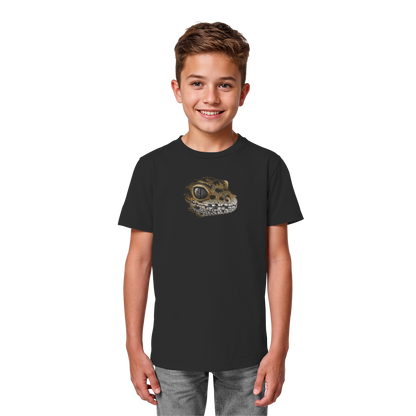 Leopard Gecko Skizze Kritzelkunst - Kids Organic Shirt
