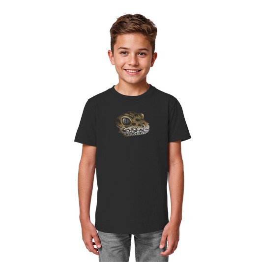 Leopard Gecko Skizze Kritzelkunst - Kids Organic Shirt