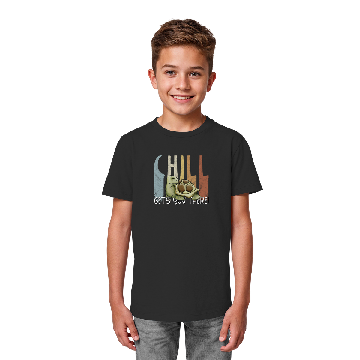 Gechillt gemütliche Schildkröte - Kids Organic Shirt
