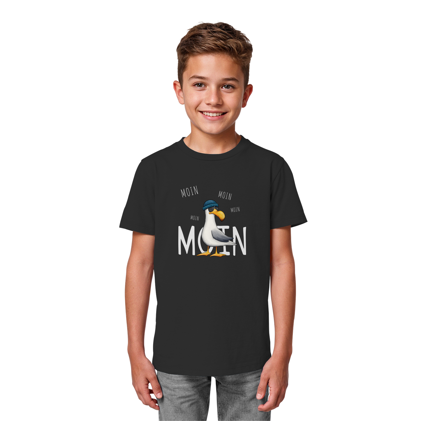 Moin Moin Lässige Hipster Möwe  - Kids Organic Shirt