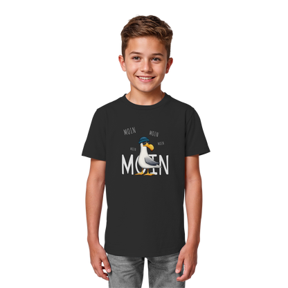 Moin Moin Lässige Hipster Möwe  - Kids Organic Shirt