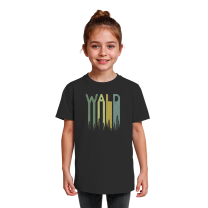 Wald Retro Forst Schriftzug - Kids Organic Shirt