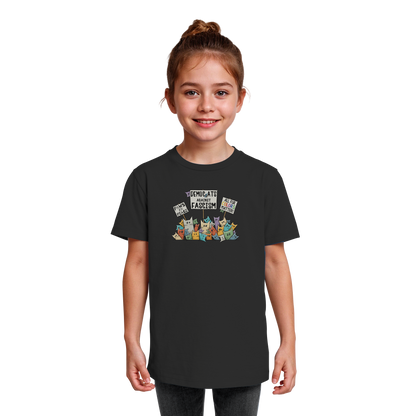 Demo-Katzen gegen Faschismus und für Vielfalt - Kids Organic Shirt