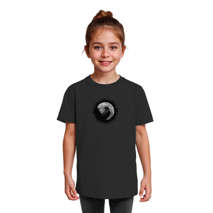 Schwarzer Rabe bei Vollmond  - Kids Organic Shirt