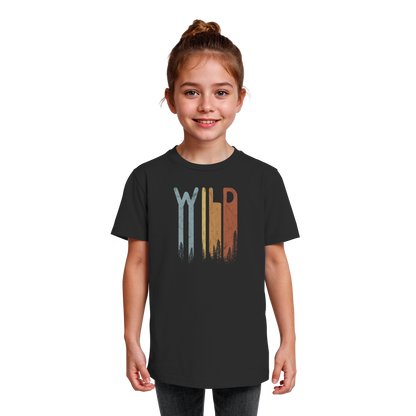 Wild Retro Schriftzug - Kids Organic Shirt