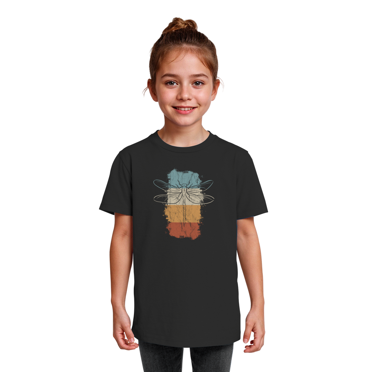 Retro Kunst Libelle | Vintage Dragonfly - Kids Organic Shirt