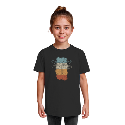 Retro Kunst Libelle | Vintage Dragonfly - Kids Organic Shirt