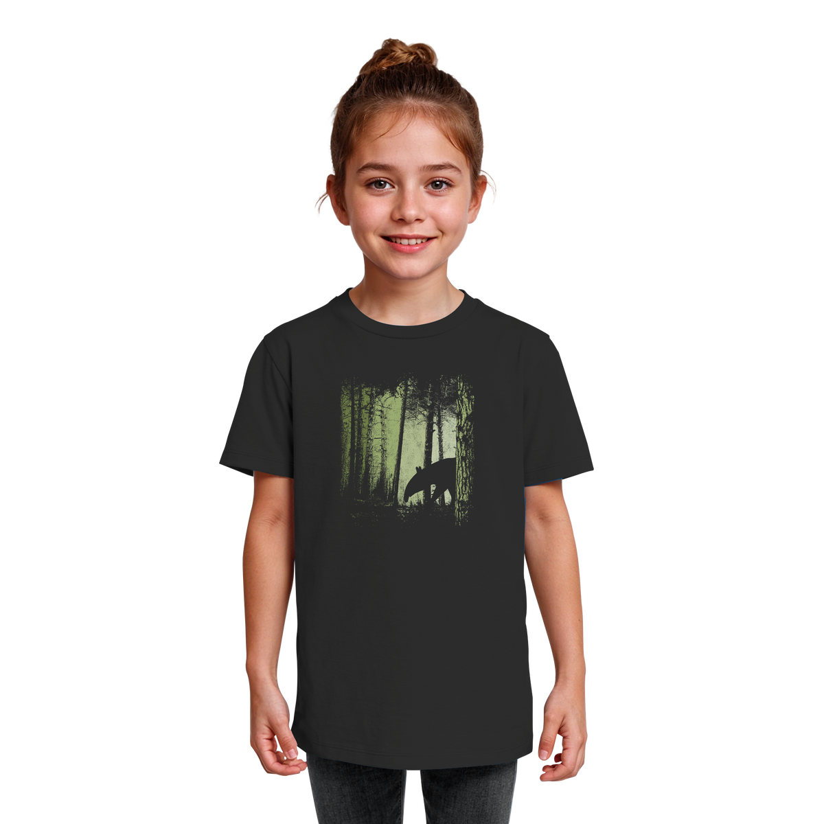 Lässiger Tapir im Zwielicht Wald - Kids Organic Shirt