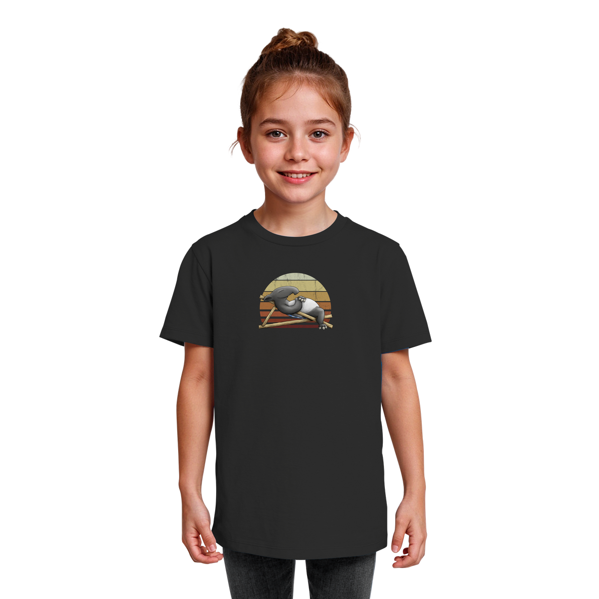 Lässiger Retro Sundown Tapir - Kids Organic Shirt