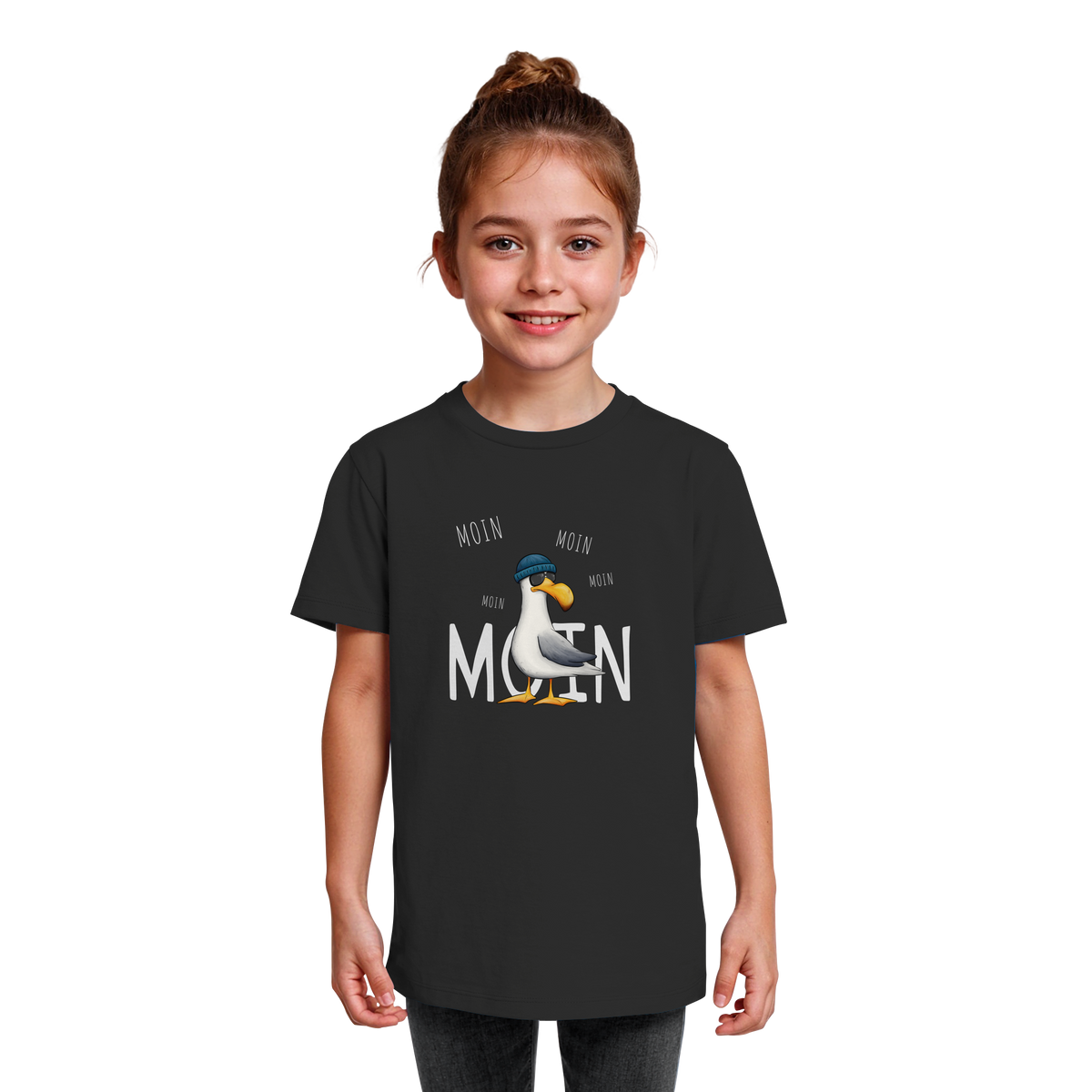 Moin Moin Lässige Hipster Möwe  - Kids Organic Shirt