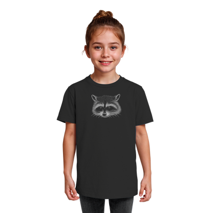 Waschbär Illustration Kritzelkunst - Kids Organic Shirt