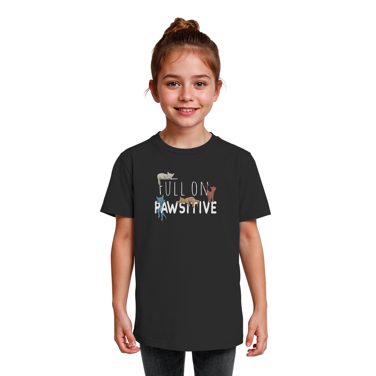 Full On Pawsitive! Gechillte Katzen - Kids Organic Shirt