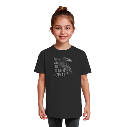 fröhlicher schwarzer Rabe - Kids Organic Shirt