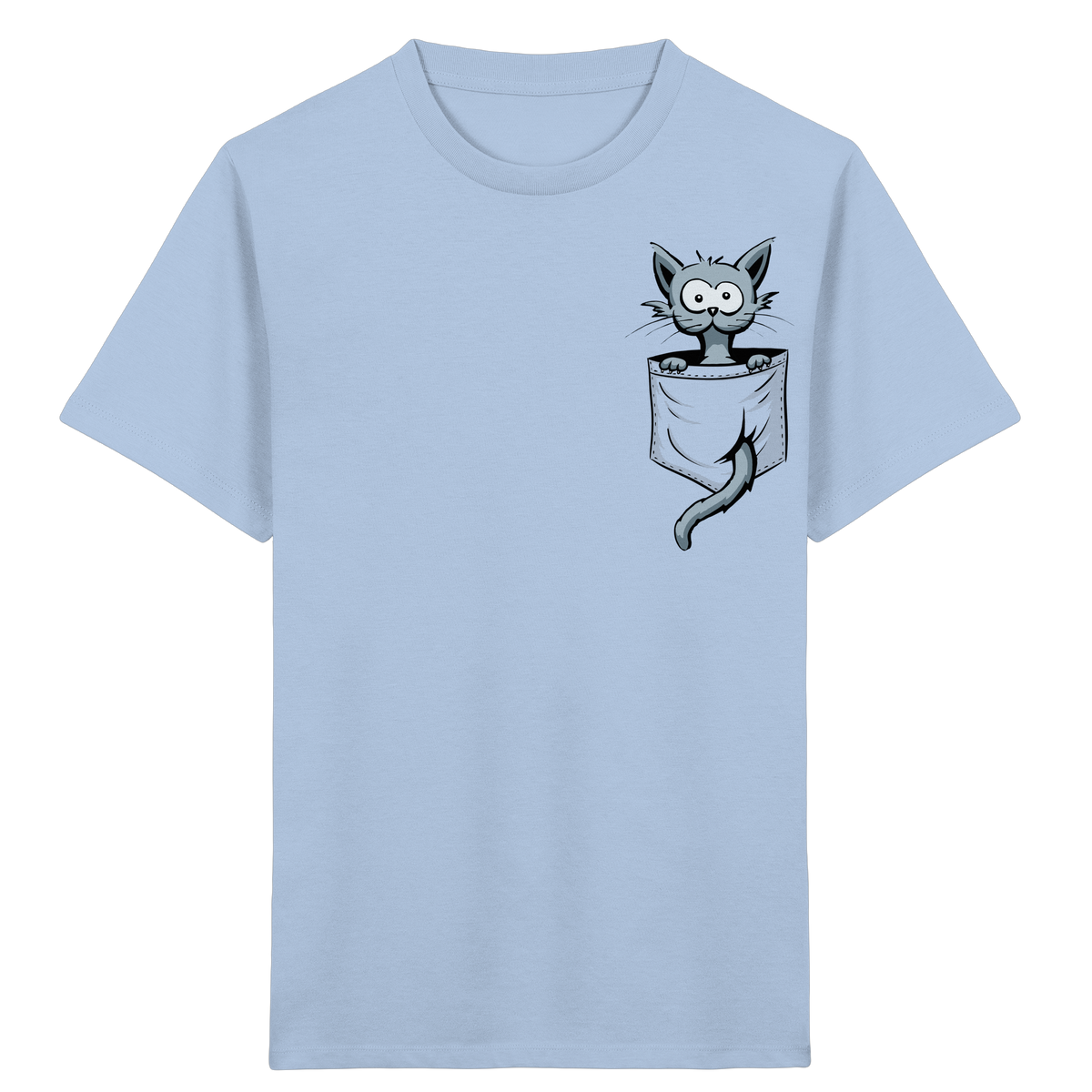 Verrückte Katze in Deiner Brust-Tasche - Kids Organic Shirt