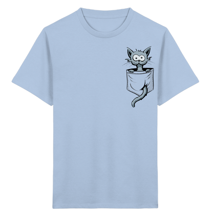 Verrückte Katze in Deiner Brust-Tasche - Kids Organic Shirt