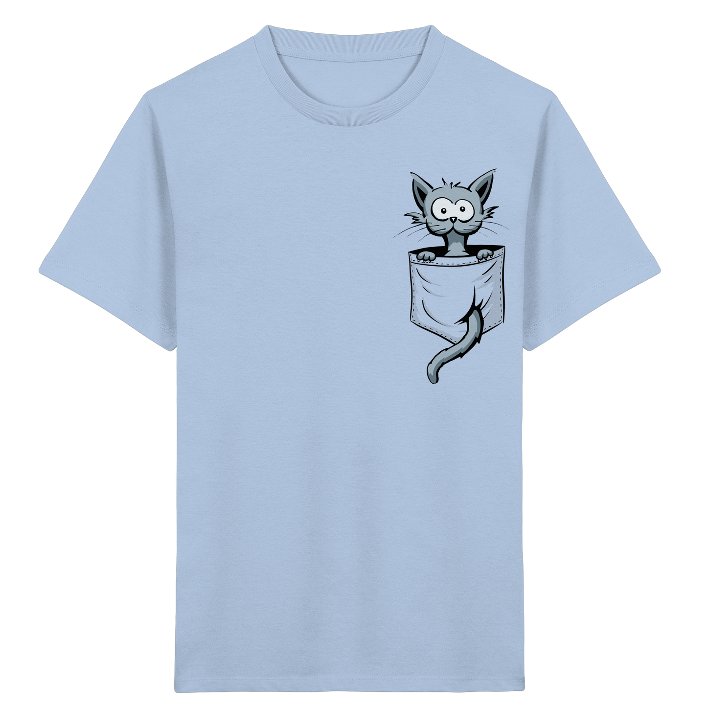Verrückte Katze in Deiner Brust-Tasche - Kids Organic Shirt