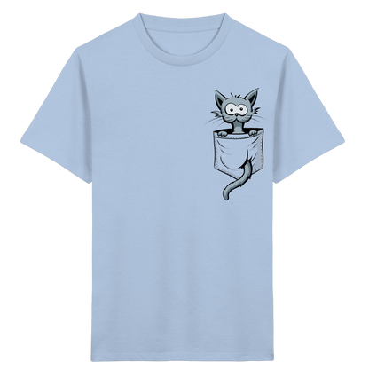 Verrückte Katze in Deiner Brust-Tasche - Kids Organic Shirt