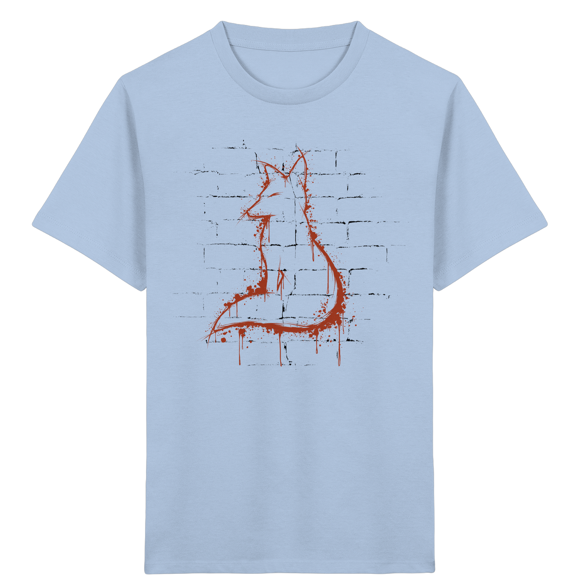 Street Art Fuchs Silhouette - Kids Organic Shirt