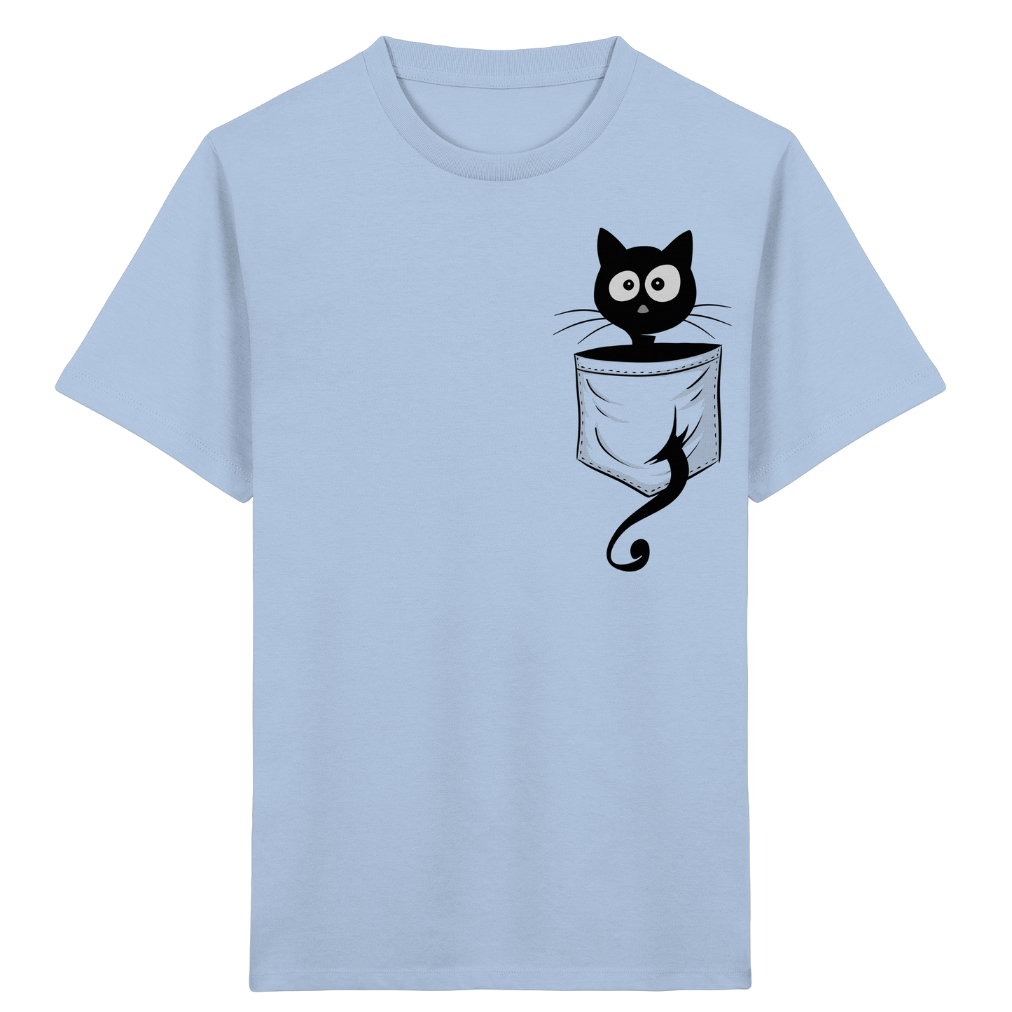 Schwarze Katze in der Tasche - Kids Organic Shirt