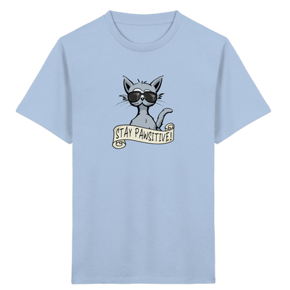 Stay Pawsitive Bleib lässig Hipster Katze - Kids Organic Shirt