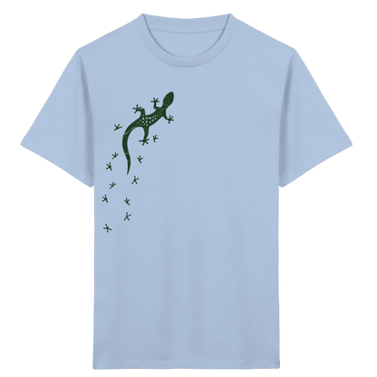 Gecko Eidechse Silhouette dunkel - Kids Organic Shirt