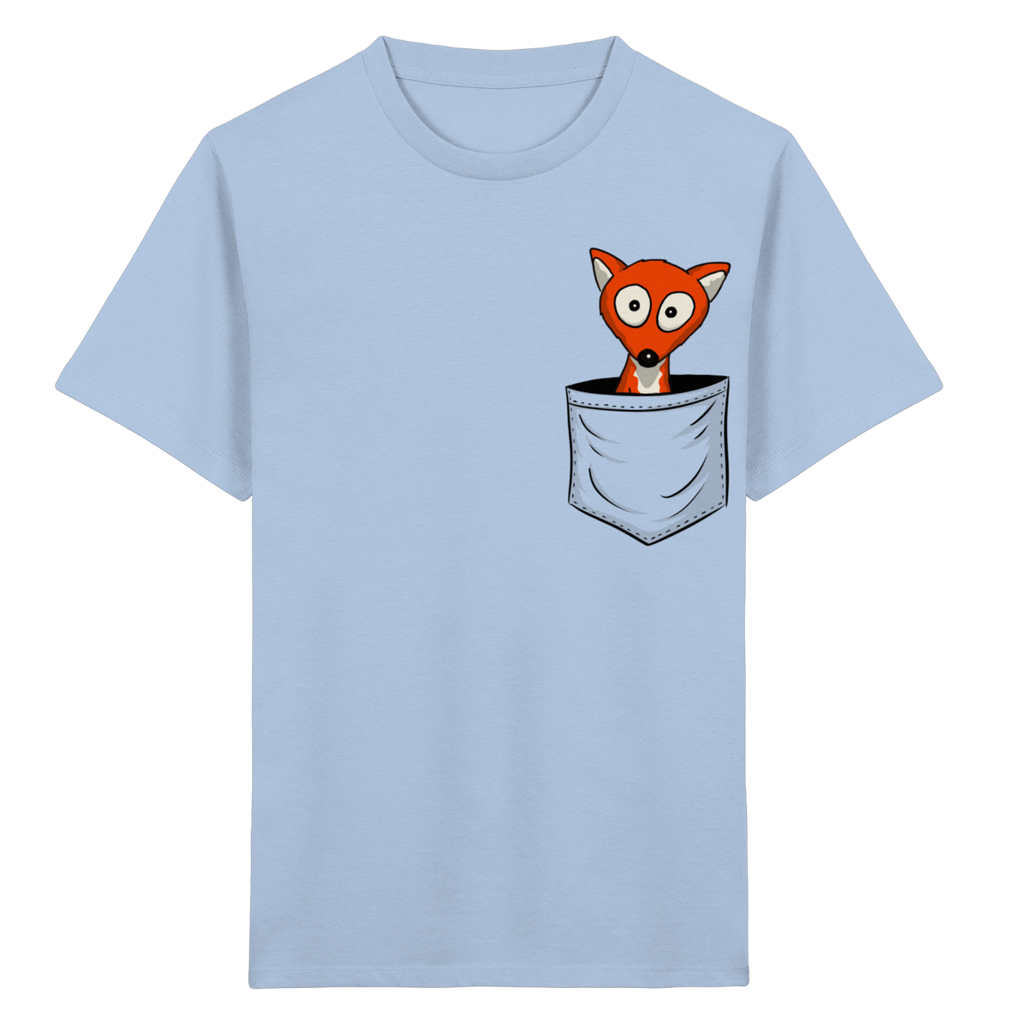 Fuchs in der Brusttasche | Taschen-Fuchs - Kids Organic Shirt
