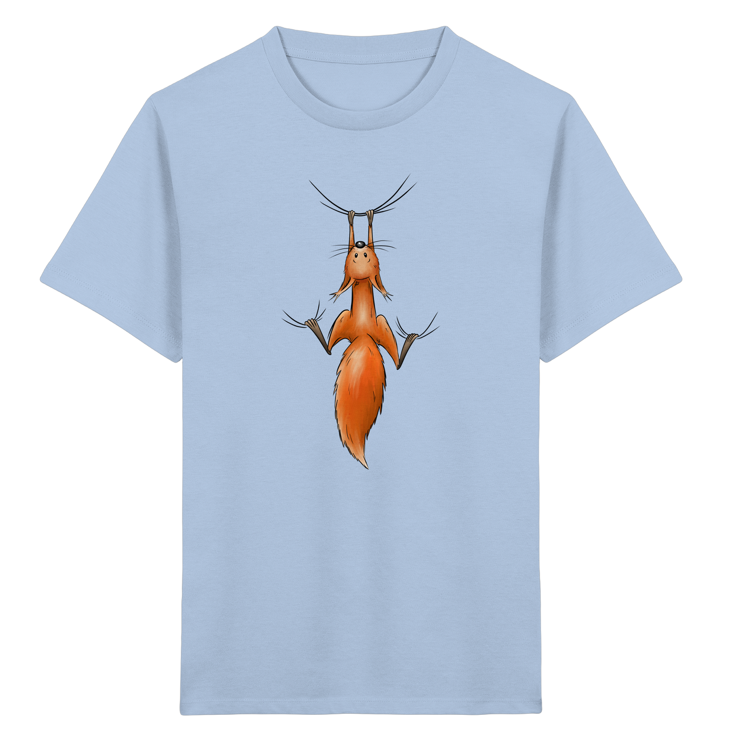 Rotes Eichhörnchen hängt ab - Kids Organic Shirt