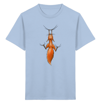 Rotes Eichhörnchen hängt ab - Kids Organic Shirt