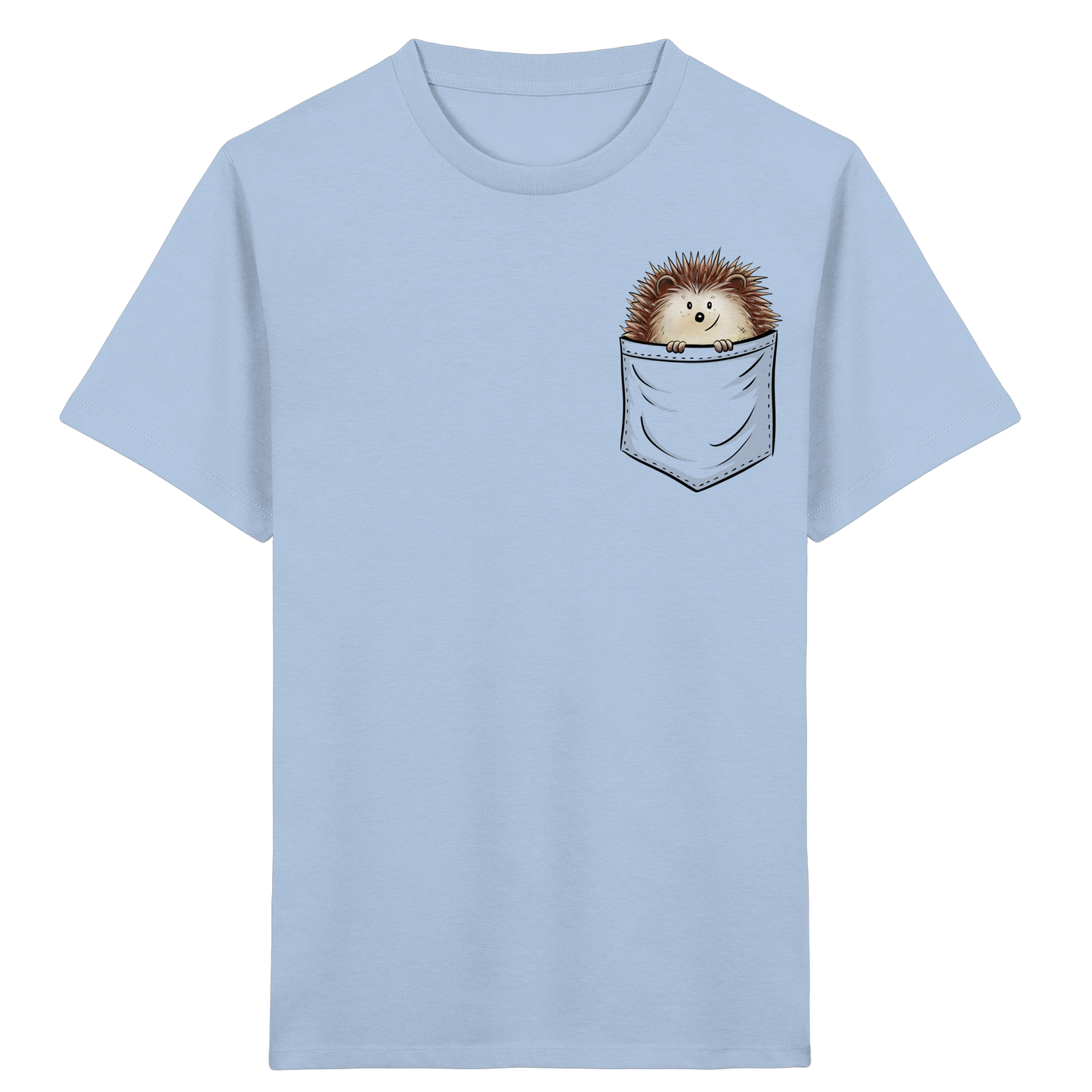 Lustiger Igel in Deiner Brust-Tasche - Kids Organic Shirt