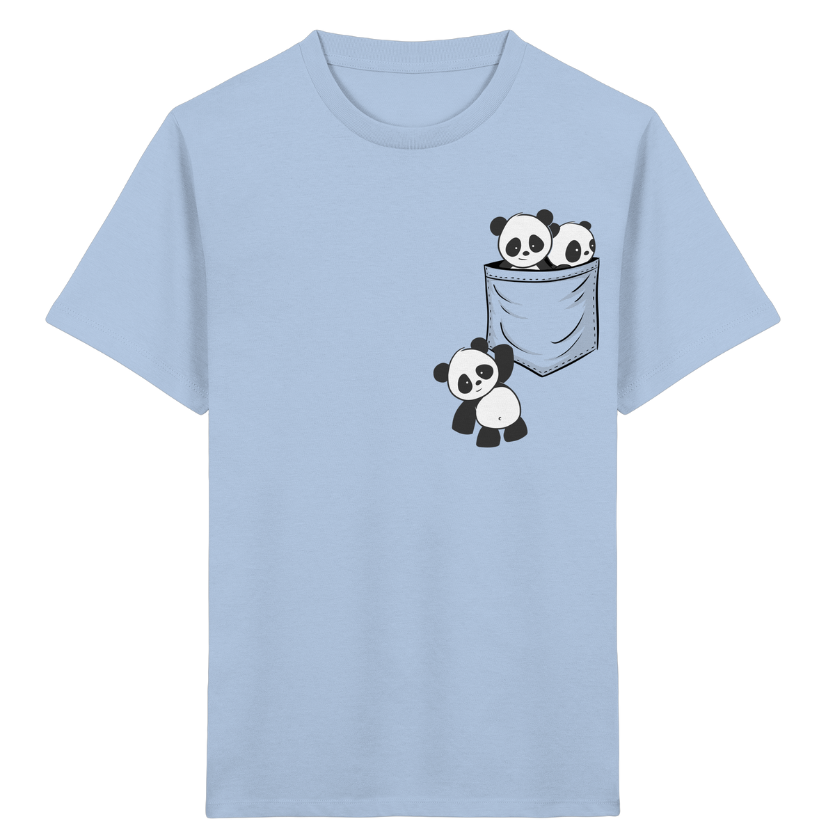 Kawaii Pandas in der Tasche - Kids Organic Shirt