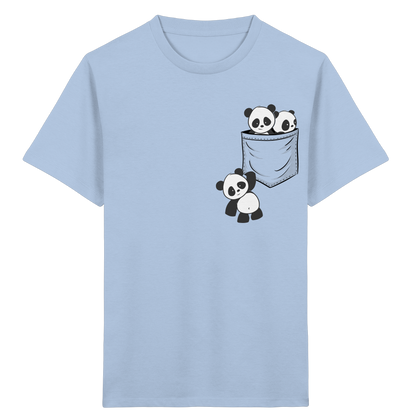 Kawaii Pandas in der Tasche - Kids Organic Shirt