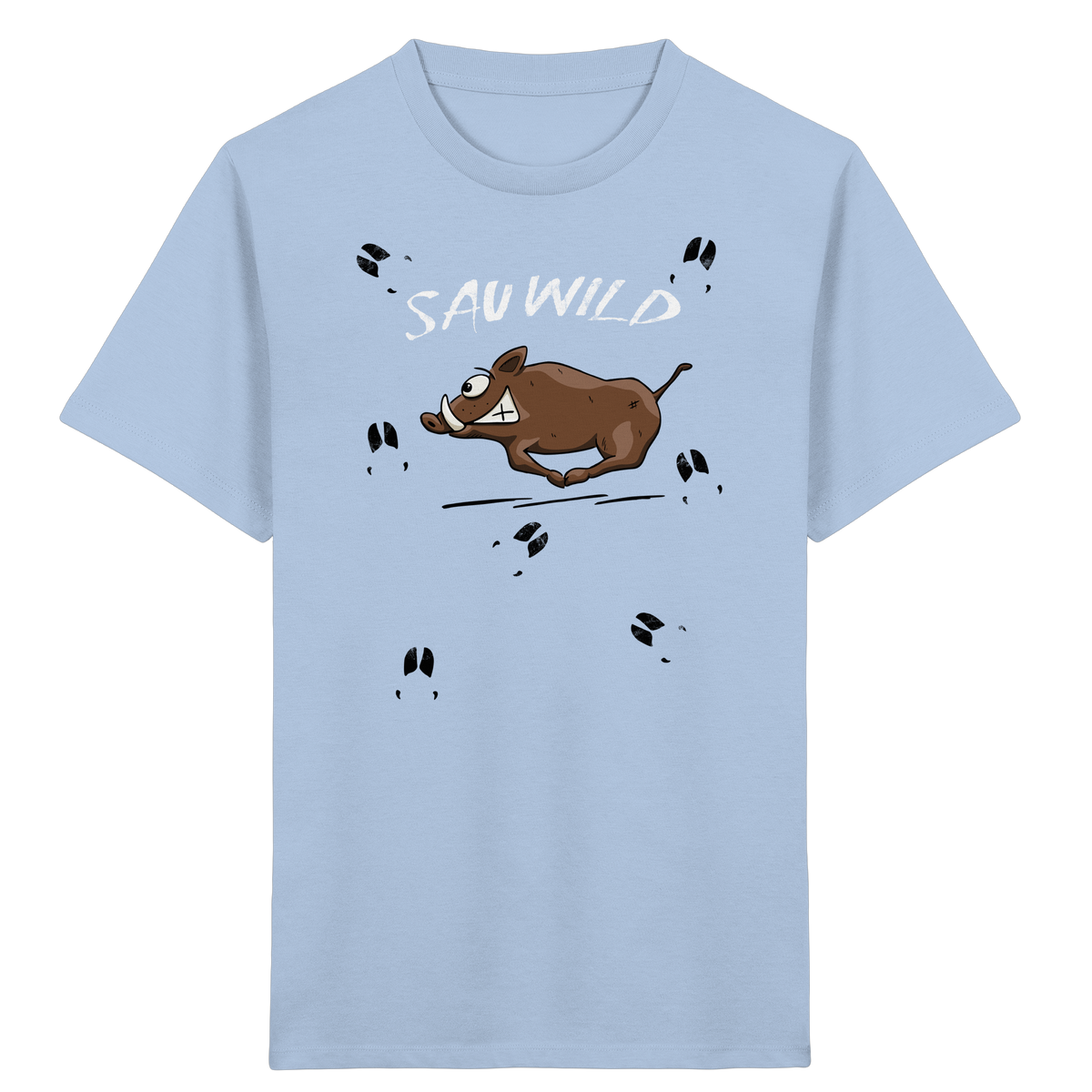 Sauwild wilde Sau | Wildschwein Keiler - Kids Organic Shirt